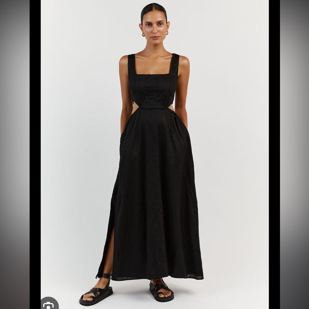 DISSH 100% Linen - corset midi dress